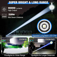 Load image into Gallery viewer, Super Bright LED Tactical Flashlight Rechargeable 100000 LM