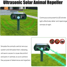 Load image into Gallery viewer, Solar Powered and Ultrasonic Animal Repellent