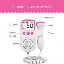 Load image into Gallery viewer, Fetal Doppler Heart Rate Monitor Home Pregnancy Baby Fetal Heart Rate Sound Detector