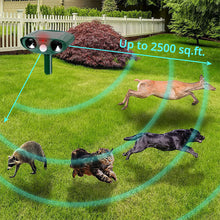 Load image into Gallery viewer, Solar Powered and Ultrasonic Animal Repellent