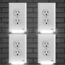 Load image into Gallery viewer, 4-Pack: LED Night Light Outlet Cover – Assorted Styles