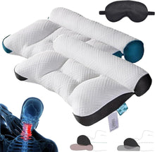 Load image into Gallery viewer, Ergonomic Goose Down Pillow, Cervical Support Comfort Down Pillow, Sleep Enhancing Pillow

