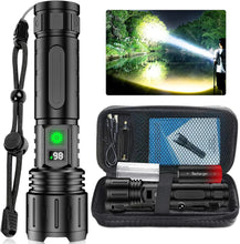 Load image into Gallery viewer, Super Bright LED Tactical Flashlight Rechargeable 100000 LM
