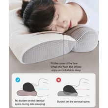 Load image into Gallery viewer, Ergonomic Goose Down Pillow, Cervical Support Comfort Down Pillow, Sleep Enhancing Pillow
