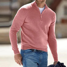 Load image into Gallery viewer, Men&#39;s Cashmere Zipper Basic Sweater
