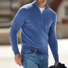 Load image into Gallery viewer, Men&#39;s Cashmere Zipper Basic Sweater
