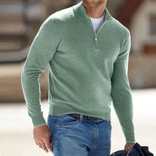 Load image into Gallery viewer, Men&#39;s Cashmere Zipper Basic Sweater
