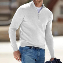 Load image into Gallery viewer, Men&#39;s Cashmere Zipper Basic Sweater

